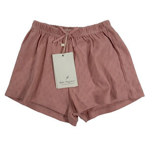 Bebe Organic Girls 8 Light Rose Cut Out Organic Cotton Shorts New